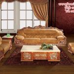 desain sofa tamu mewah klasik ukiran