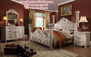 tempat tidur ukiran mewah astina