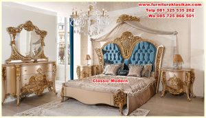 tempat tidur mewah jepara terbaru