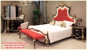 tempat tidur ukir modern klasikan