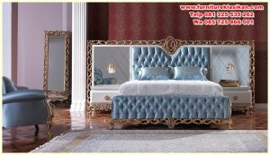 tempat tidur ukiran model hias mewah