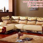 desain sofa sudut jati ukiran modern